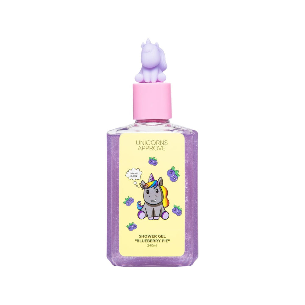 Soda Unicorn Blueberry Pie Scented Shower Gel - 240ml, Fragrant & Moisturizing Soda Unicorn Blueberry Pie Shower Gel - Fragrant & Moisturizing Soda Unicorn Shower Gel, Blueberry Pie scented shower gel, 240 ml shower gel, Fragrant shower products, Personal care hygiene products, shower gel, blueberry scent, moisturizing shower gel, fragrant shower gel, Soda Unicorn products, personal care, hygiene products, scented shower gel, blueberry pie fragrance