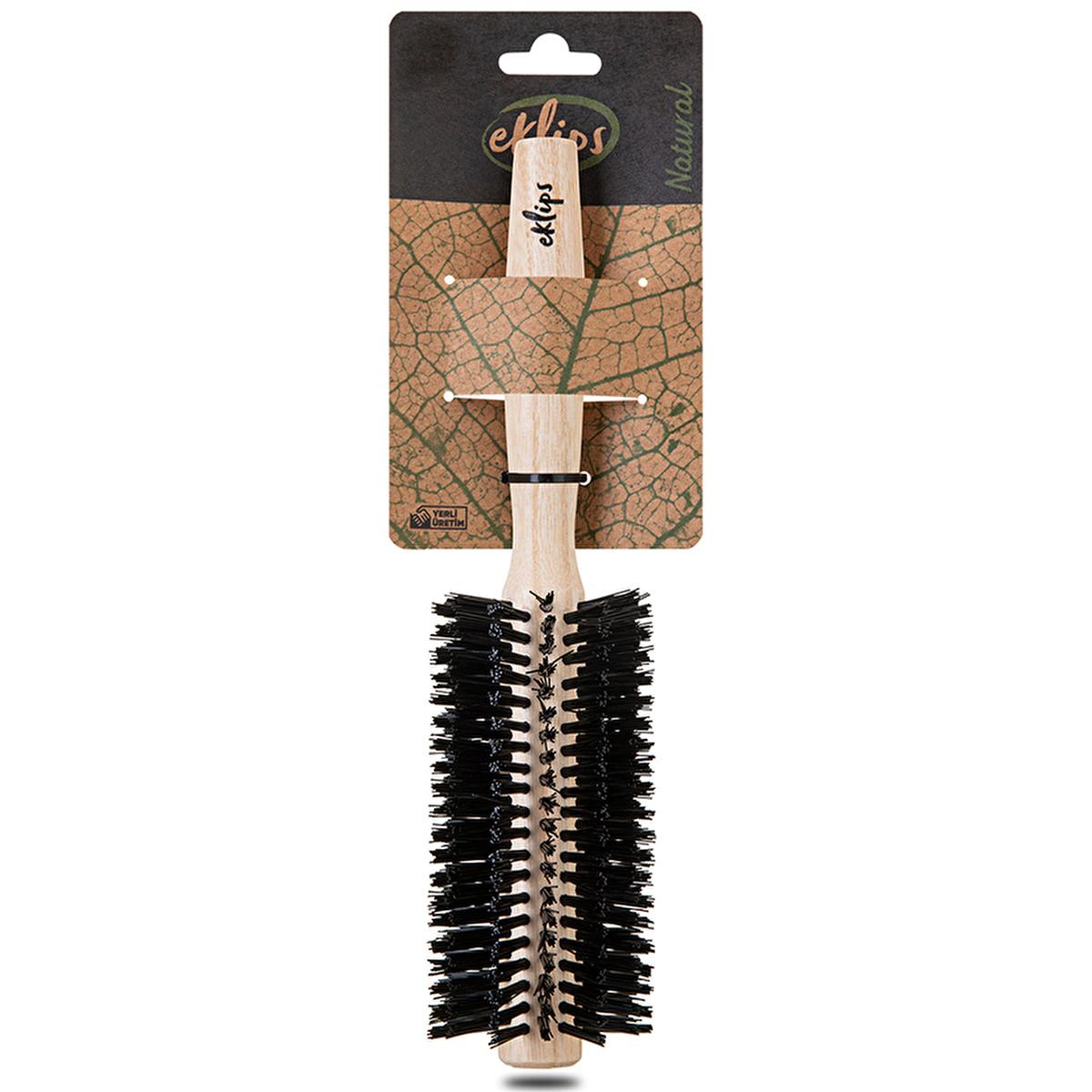 Eklips Natural Hair Brush 224 - Wooden Handle Blow Dryer Brush for Effortless Styling Eklips Natural Hair Brush 224 - Effortless Styling Hair brush, Blow dryer brush, Natural hair care, Wooden handle hair brush, Detangling brush, Hair styling tools, Hair care products, Salon quality hair, Voluminous hair, Hair management, Gentle hair care
