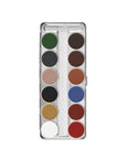 Kryolan Aquacolor Palette 12-Color Makeup Palette B