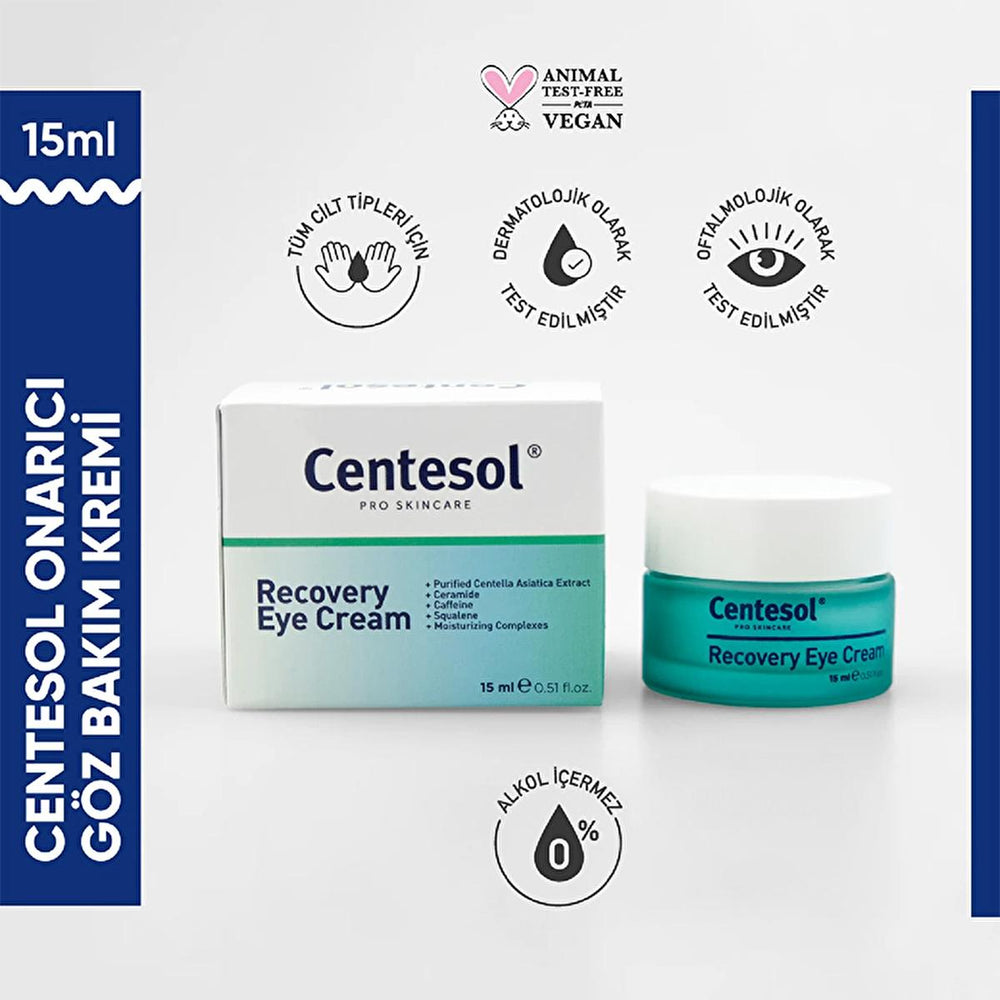 Görkito Centesol Hydrating Eye Cream, Natural Vegan Skincare for Dark Circles & Dry Skin - 0.51 fl oz - Eye Cream