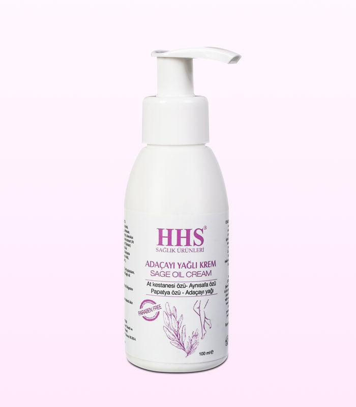 HHS Sage Oil Natural Cream 100 ml | Herbal Moisturizing & Soothing Care