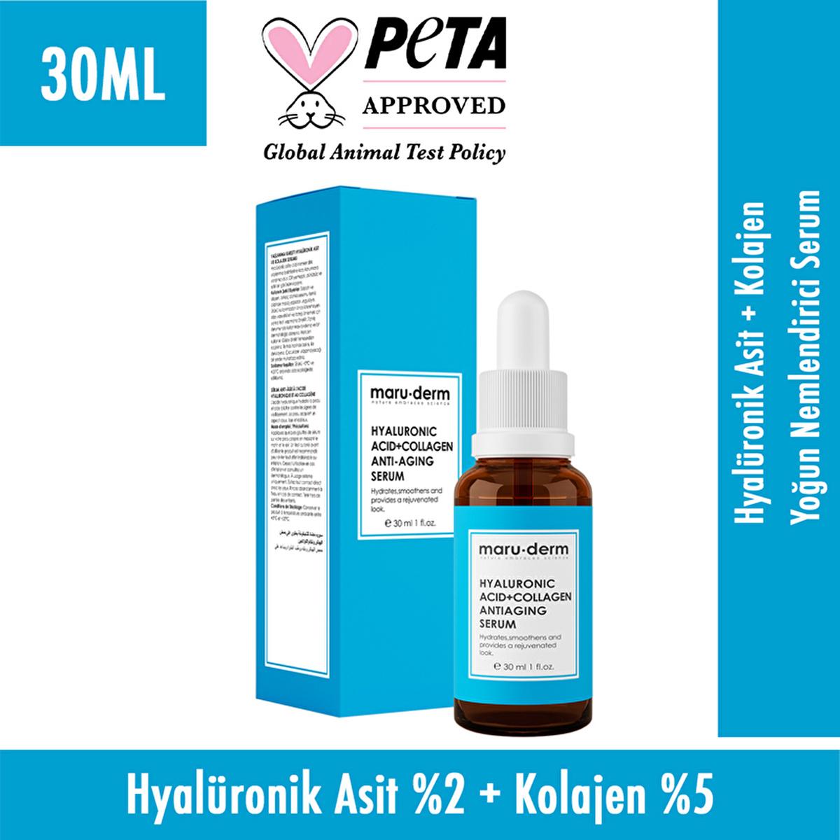 maruderm collagen and hyaluronic acid serum bottle, application of maruderm anti-aging serum on skin Maruderm Collagen and Hyaluronic Acid Anti-Aging Skin Care Serum 30 ml Maruderm Anti-Aging Serum - Collagen &amp; Hyaluronic Acid maruderm, anti-aging-serum, hyaluronic-acid, collagen-serum, skin-care, moisturizer, hydration, beauty-products, adults, ai-generated