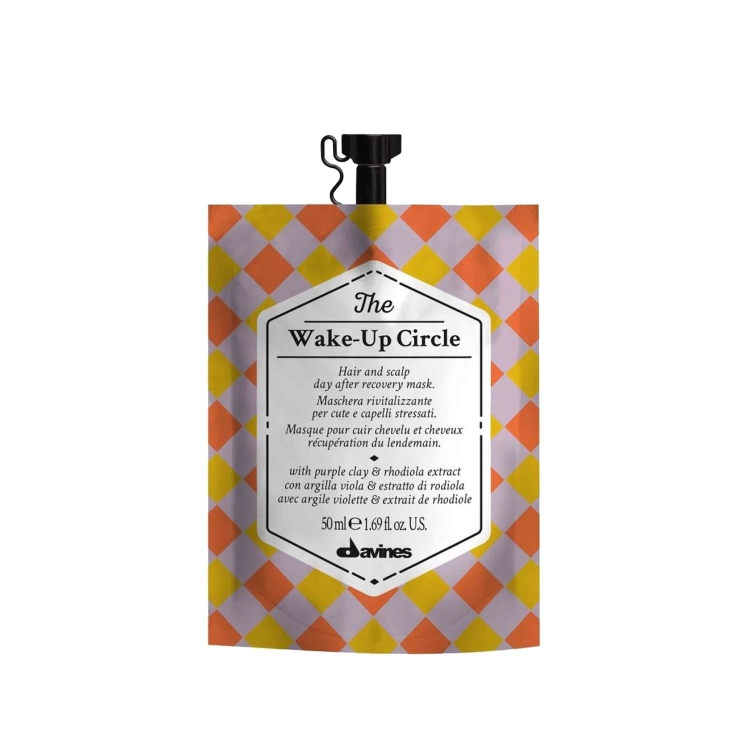 Davines The Wake-Up Circle Refreshing Hair and Scalp Mask - 50ml - Invigorating Scalp Treatment & Hair Revitalization Davines Wake-Up Circle Hair & Scalp Mask - Refresh & Revitalize Hair mask, Scalp mask, Davines The Wake-Up Circle, Refreshing hair care, Revitalizing scalp treatment, Hair revitalization, Scalp refreshment, Hair care routine, Personal care, Beauty products, Travel-friendly hair care, Compact hair mask, Hair health, Scalp health