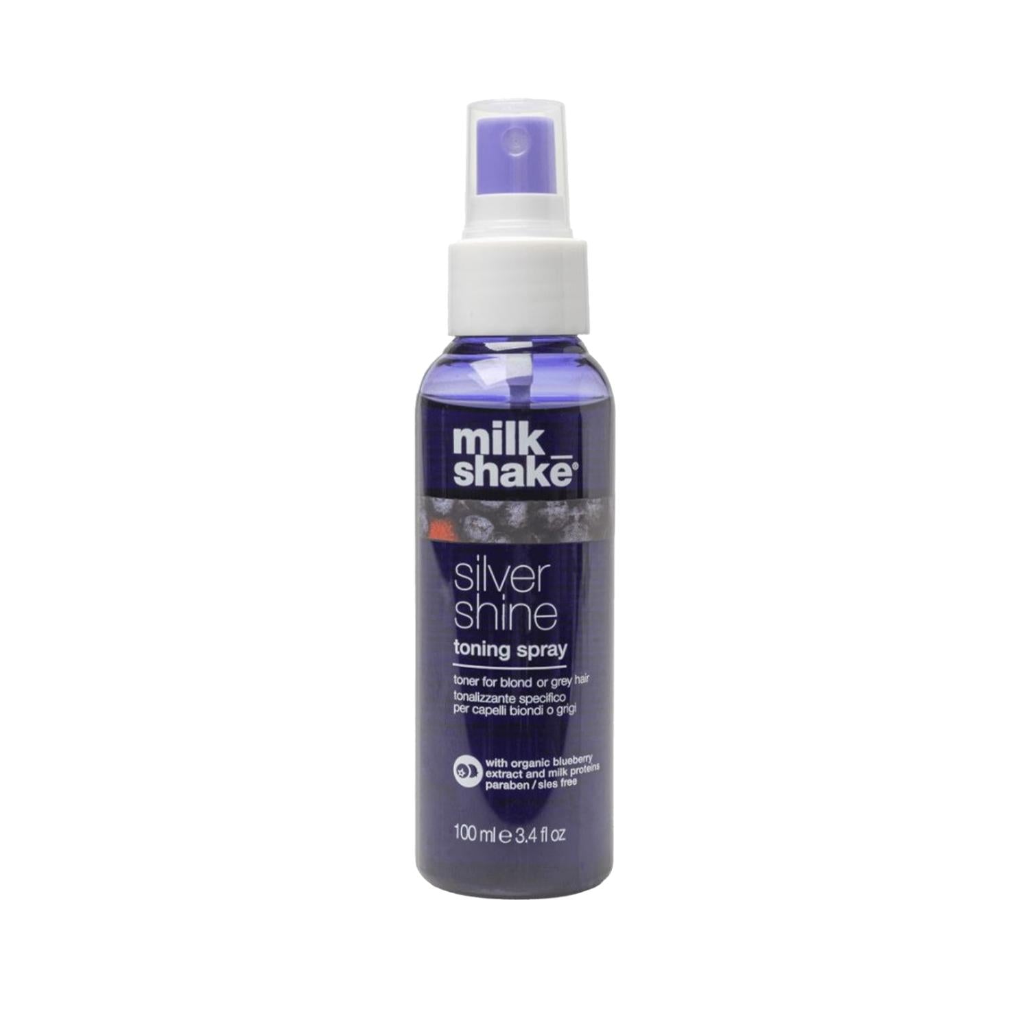 milk_shake Silver Shine Toning Spray for Colored Hair - 100ml, Enhances Tone & Shine milk_shake Silver Shine Toning Spray - 100ml Hair Toner hair toning spray, silver shine hair spray, milk_shake hair products, toning spray for colored hair, hair shine enhancement spray, hair care, hair styling products, colored hair solutions, hair tone maintenance, shine enhancement, 100ml, small size, professional hair care, salon quality