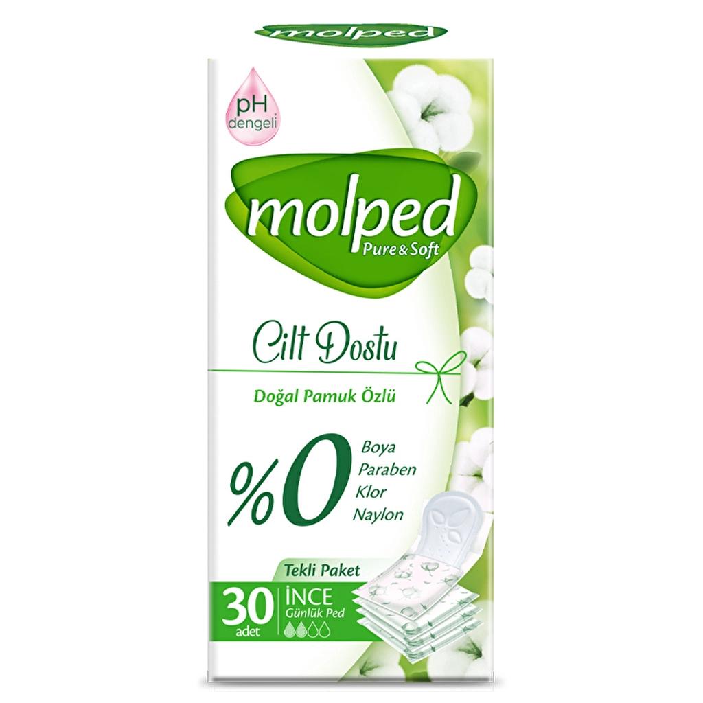 Molped Pure &amp; Soft Thin Daily Pantyliners 30 Count