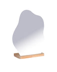 Evcazım Asymmetric Wooden Makeup Mirror - Unique Handmade Decorative Mirror for Home, 13.78 x 11.02 inches - view 2
