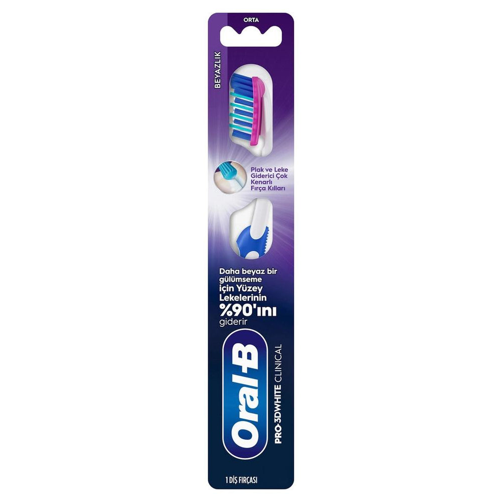 Oral-B Pro-3D White Clinical Whitening Toothbrush Medium