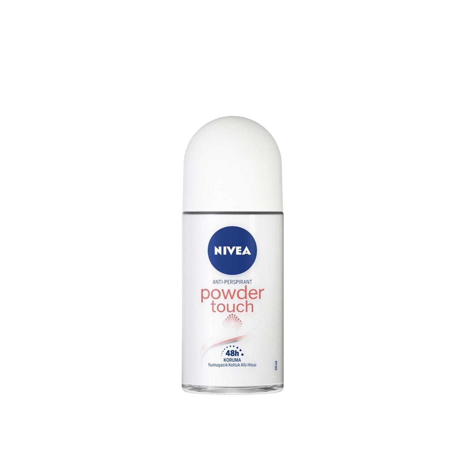 Nivea Powder Touch 48h Women's Roll-On Deodorant - Long-Lasting Odor Protection, Dry Finish, 1.69 fl oz Nivea Powder Touch 48h Deodorant for Women - Long Lasting Freshness Nivea Roll-On Deodorant, Women's Deodorant, Long-lasting Deodorant, Powder Touch Deodorant, 48-hour Protection Deodorant, Roll-On Deodorant, Women's Hygiene, Personal Care, Deodorant for Women, Antiperspirant, Freshness, Confidence, Active Lifestyle, Dry Finish, Easy Application, Nivea, Personal Hygiene Products