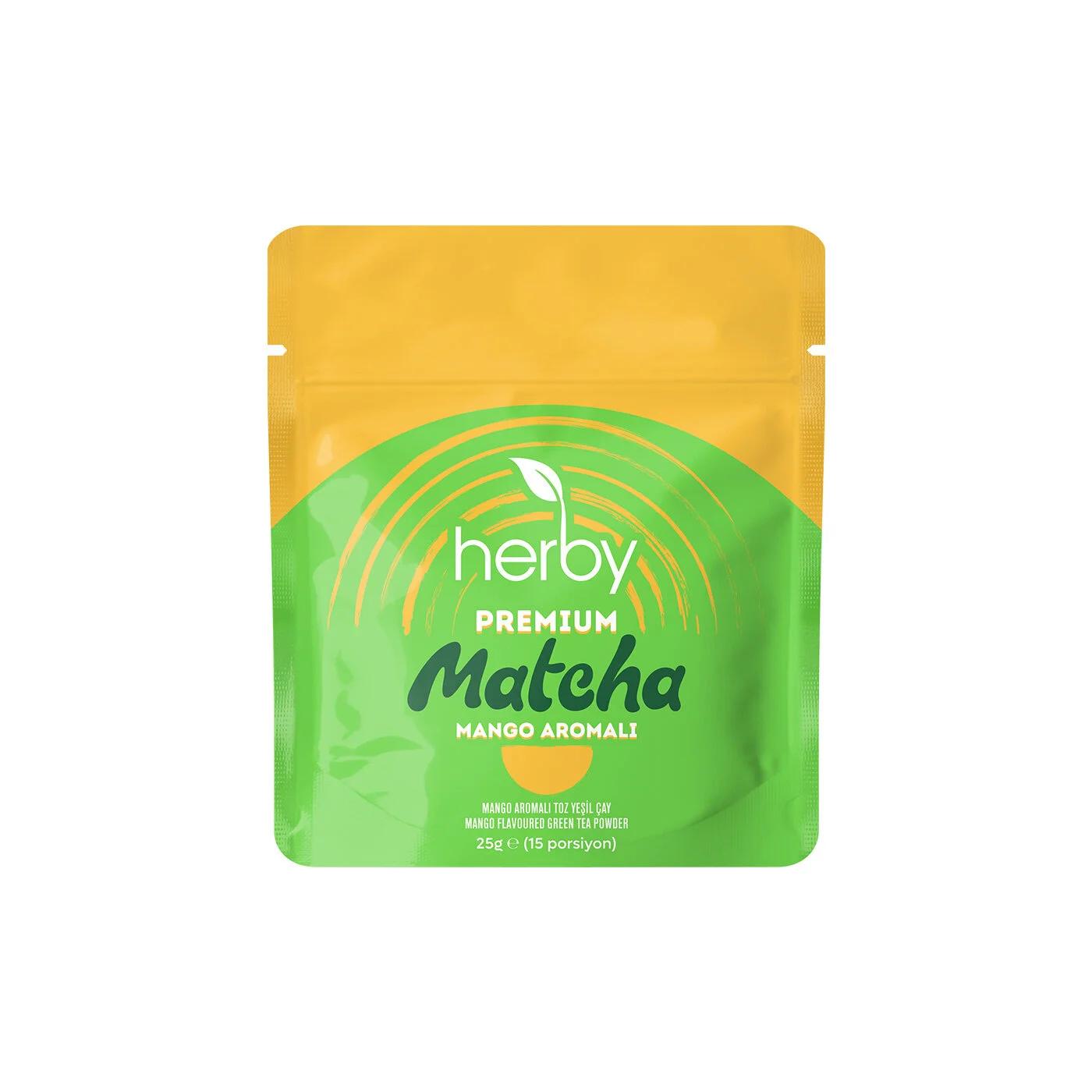 Herby Premium Matcha Tea with Mango Flavor 25g