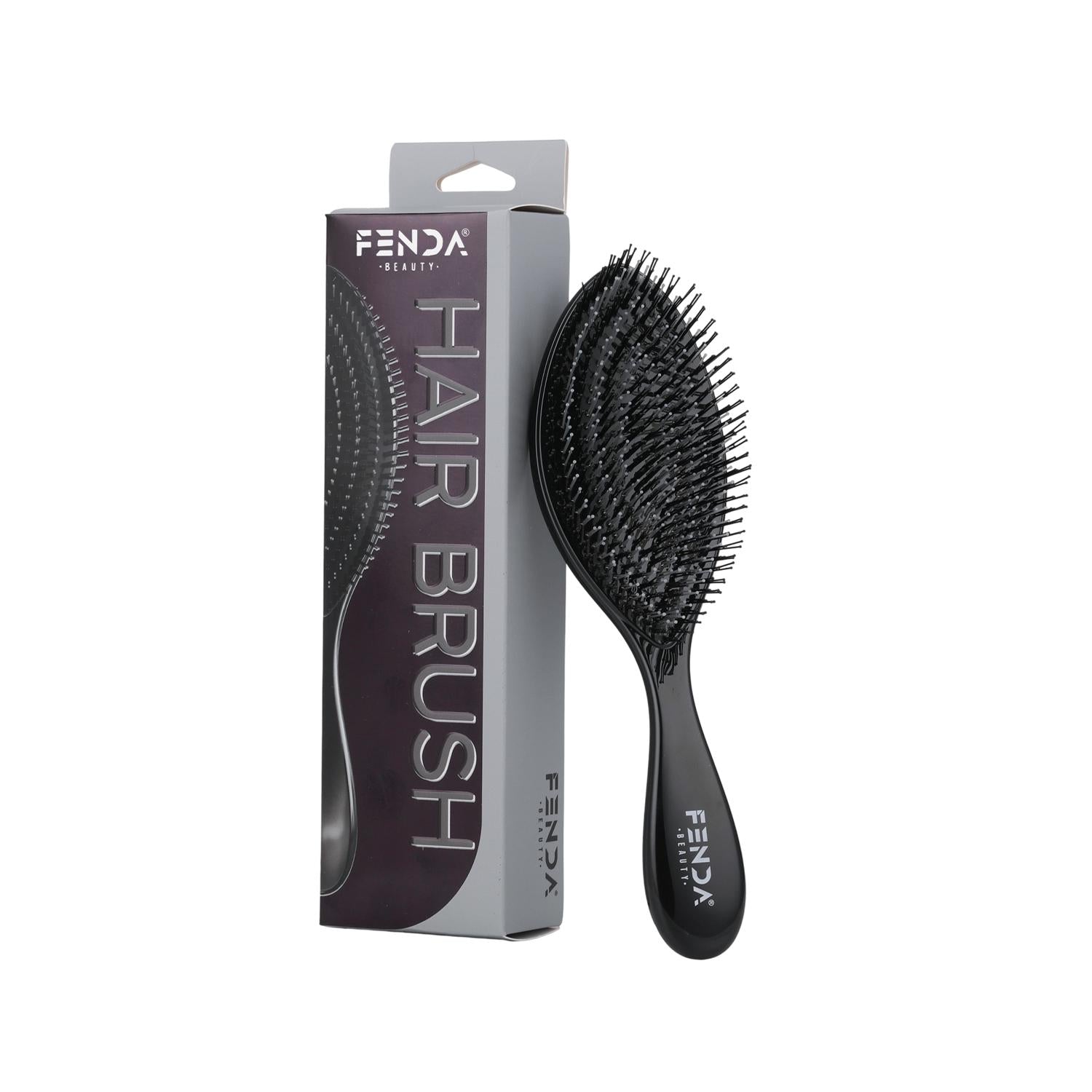 Fenda Professional 4-Pin Spiral Hair Brush in Deep Space Black