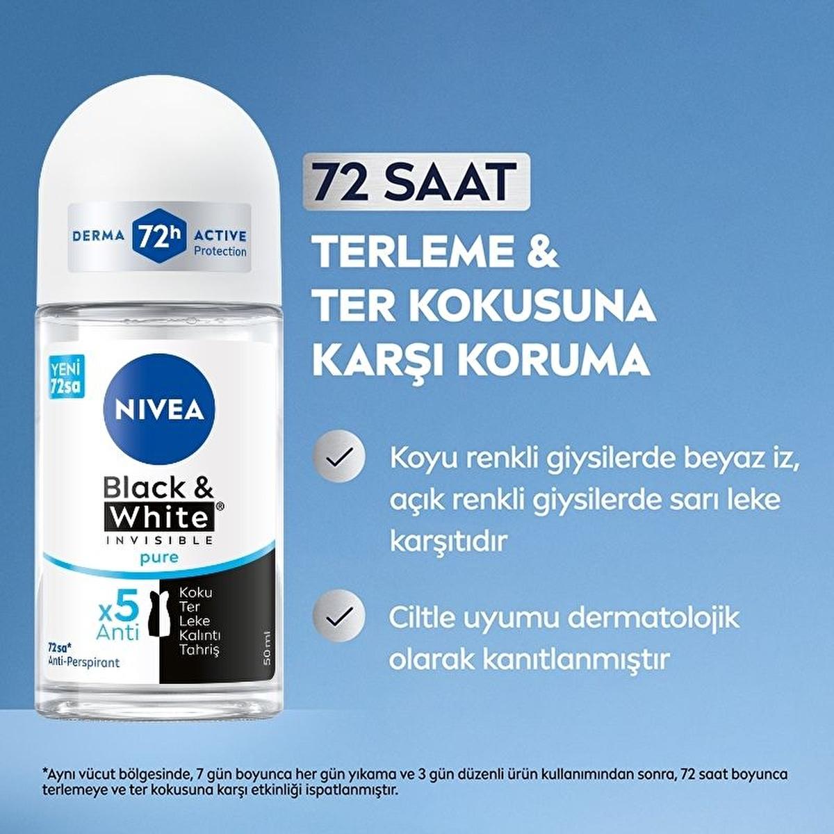 nivea black and white invisible pure roll-on deodorant for women 50 ml, nivea roll-on deodorant with anti-stain protection Nivea Black & White Invisible Pure Roll-On Deodorant for Women | 50 ml Nivea Black & White Invisible Pure Deodorant 50 ml nivea, deodorant, women, anti-perspirant, black-white, invisible, personal-care, body-care, fragrance, ai-generated