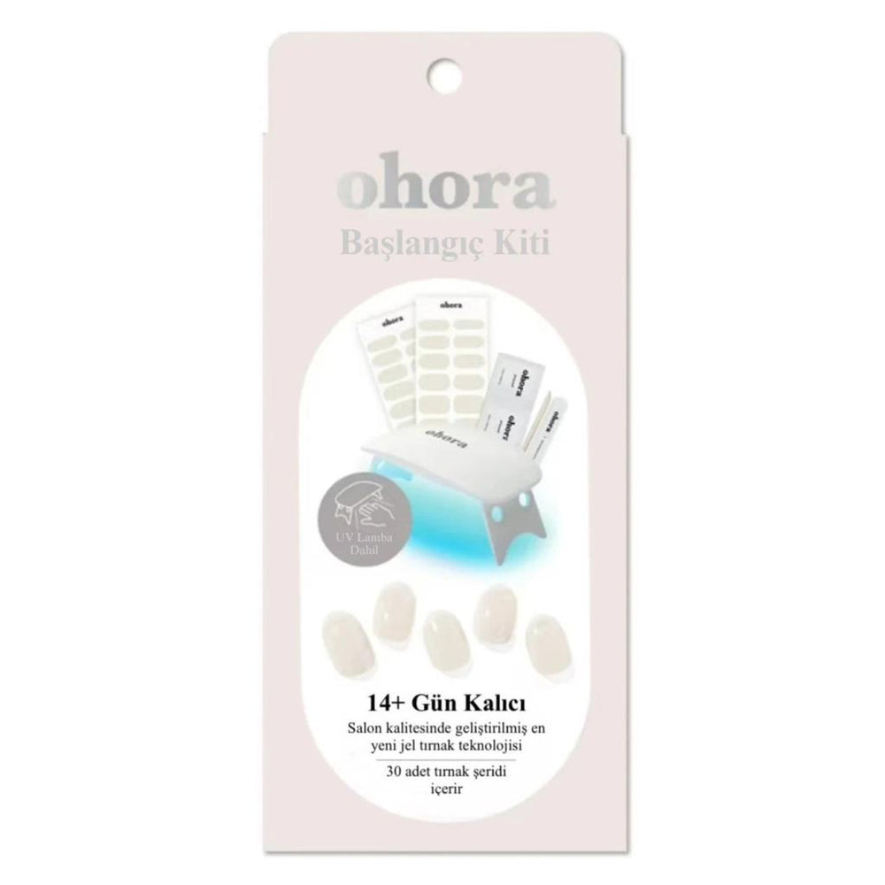 Ohora Cream Cotton Gel Nail Starter Kit with UV Lamp