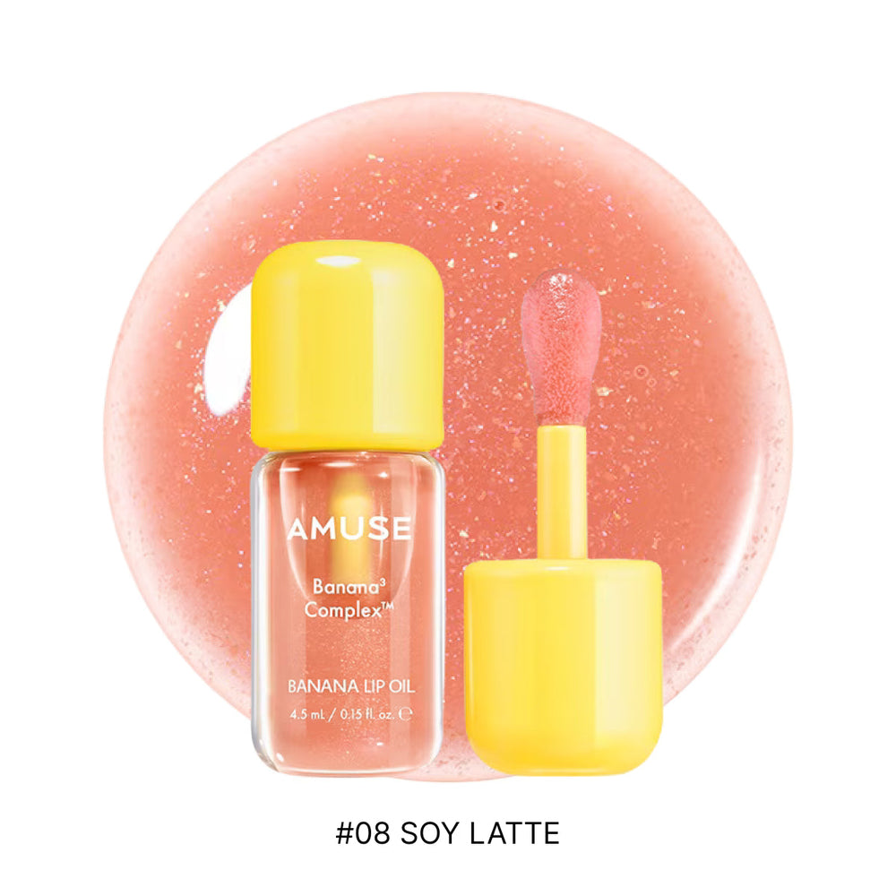 Amuse Banana Lip Oil Nourishing Gloss 08 Soy Latte 4.5ml