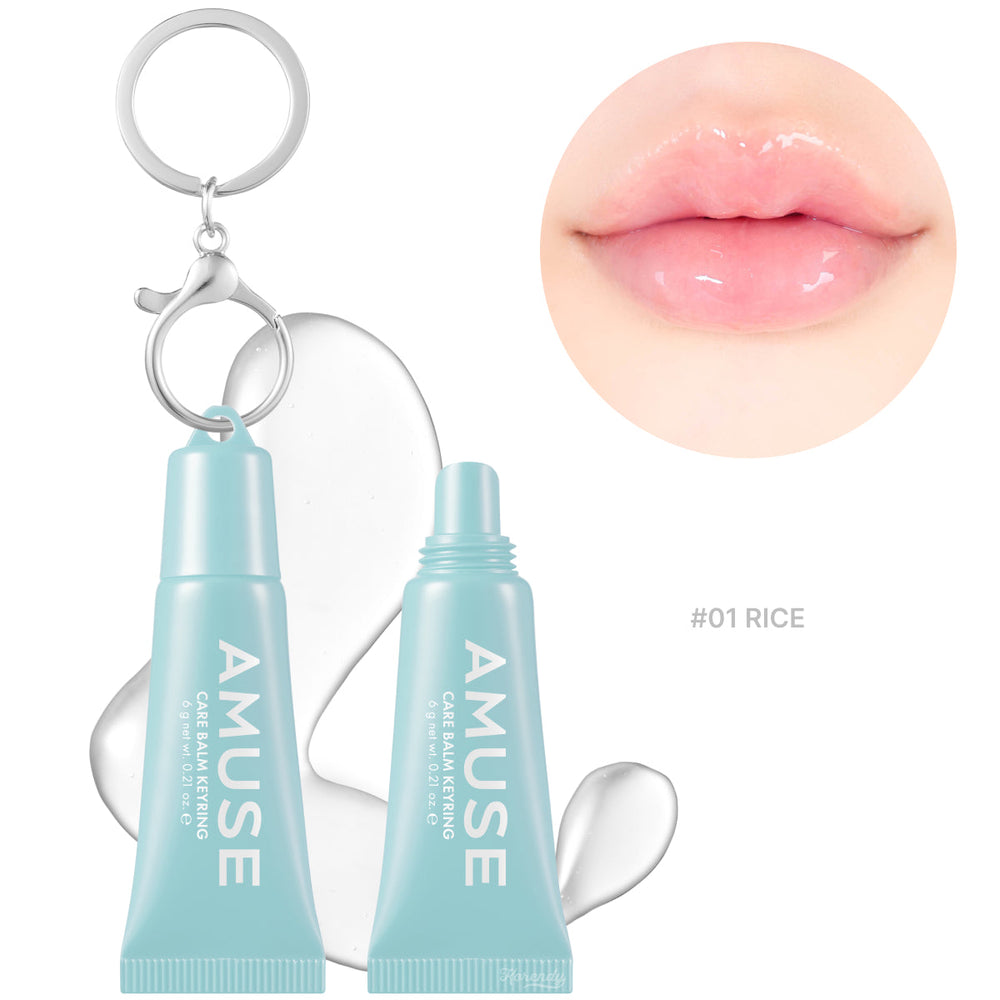 Amuse Care Tint Balm Keyring Nourishing Lip Gloss 01 Rice 6g