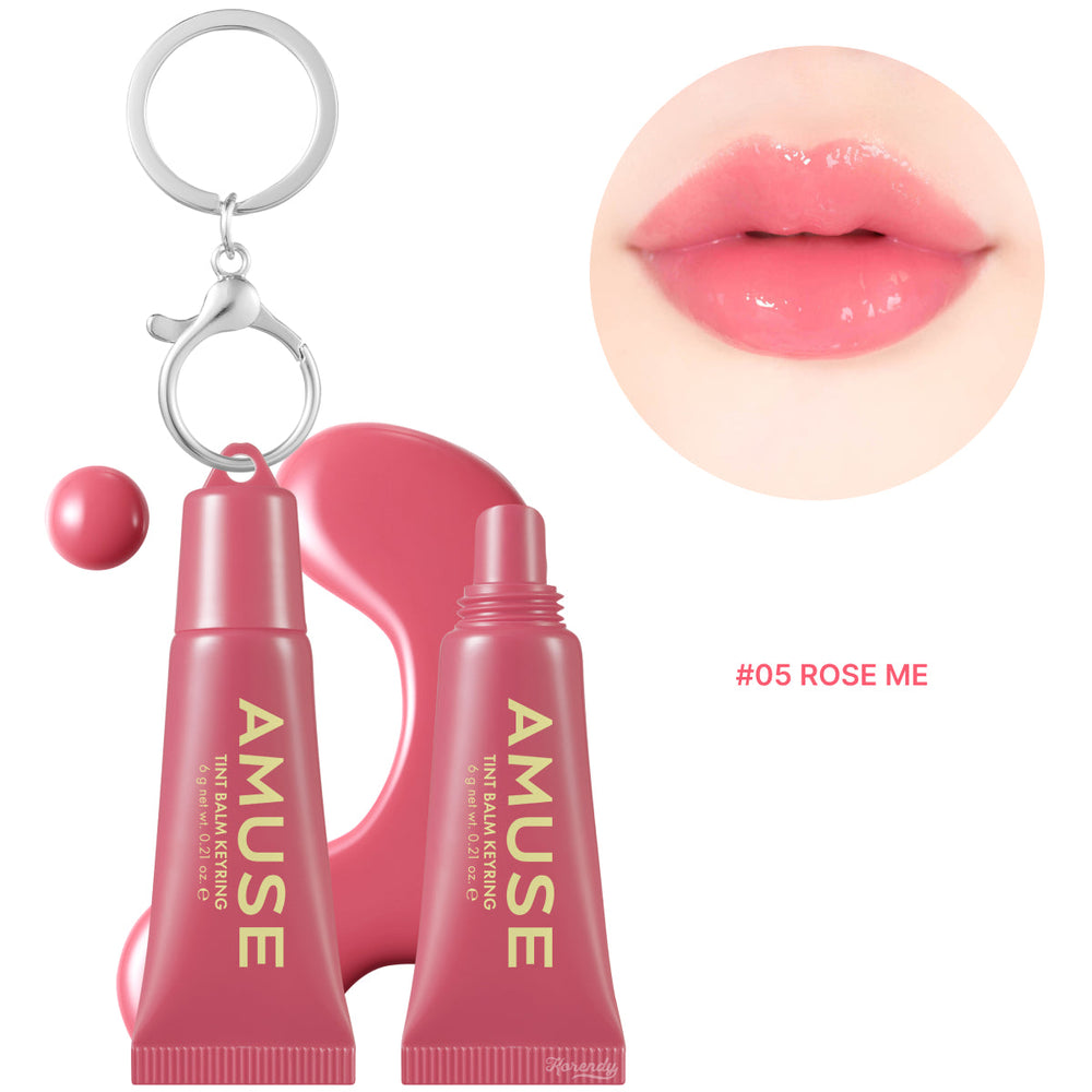 Amuse Care Tint Balm Keyring 05 Rose Me Nourishing Lip Balm 6g