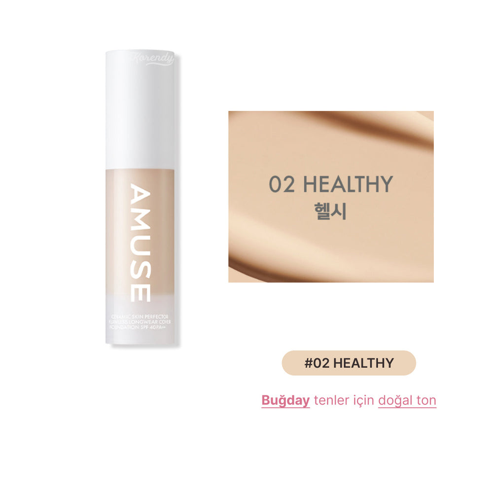 Amuse Ceramic Skin Perfector Foundation 48H Porcelain Finish 30ml