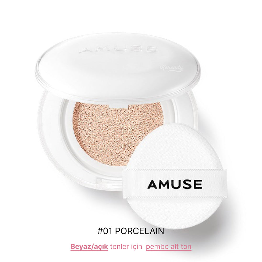 Amuse Ceramic Skin Perfector SPF 40 Cushion 01 Porcelain 15g