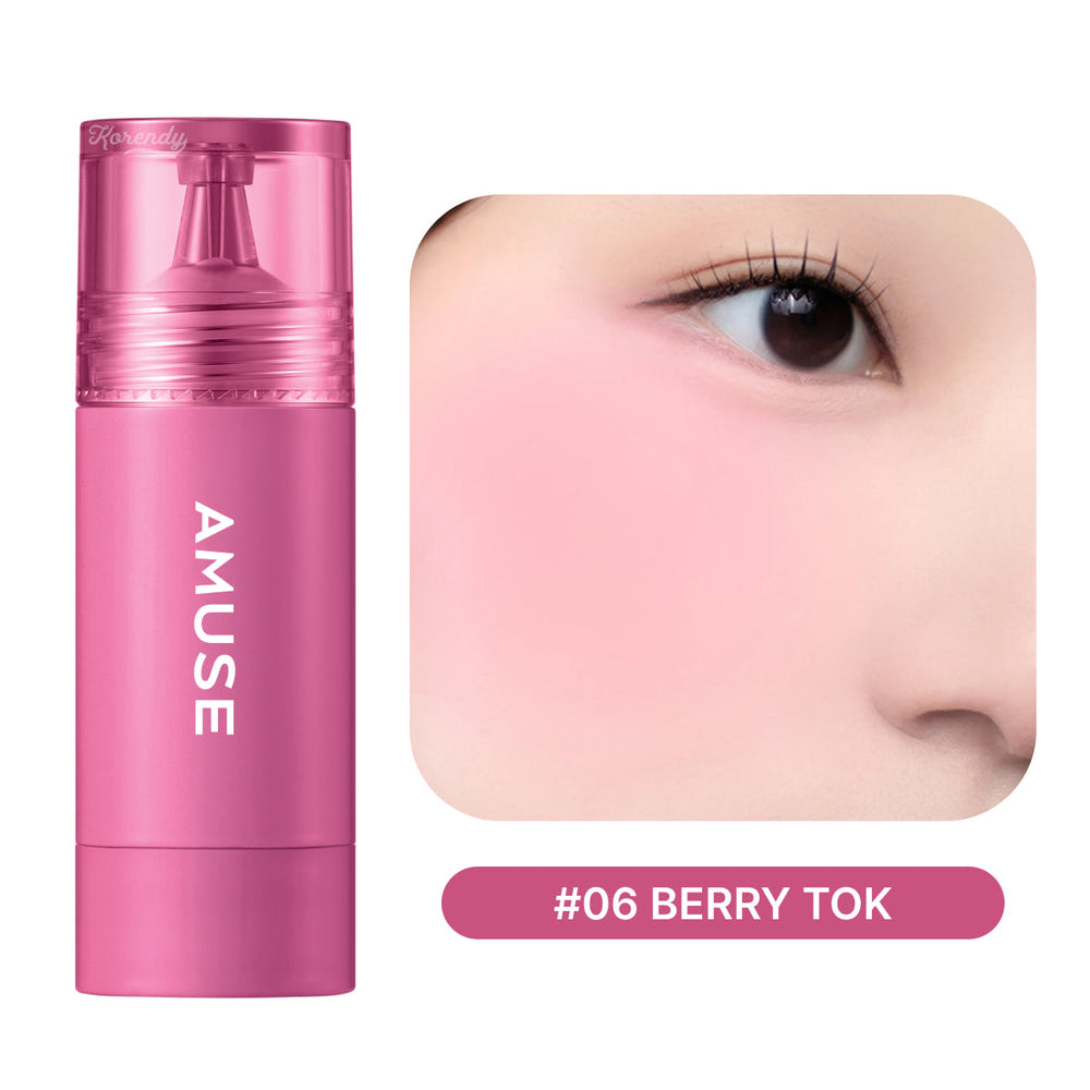 Amuse Cheek Tok Tok Velvet Liquid Blush 06 Berry Tok 5.5ml