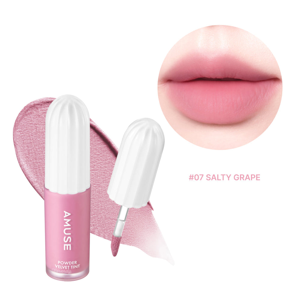 Amuse Powder Velvet Tint Long-Wear Matte Lip Color 3.3g 07 Salty Grape