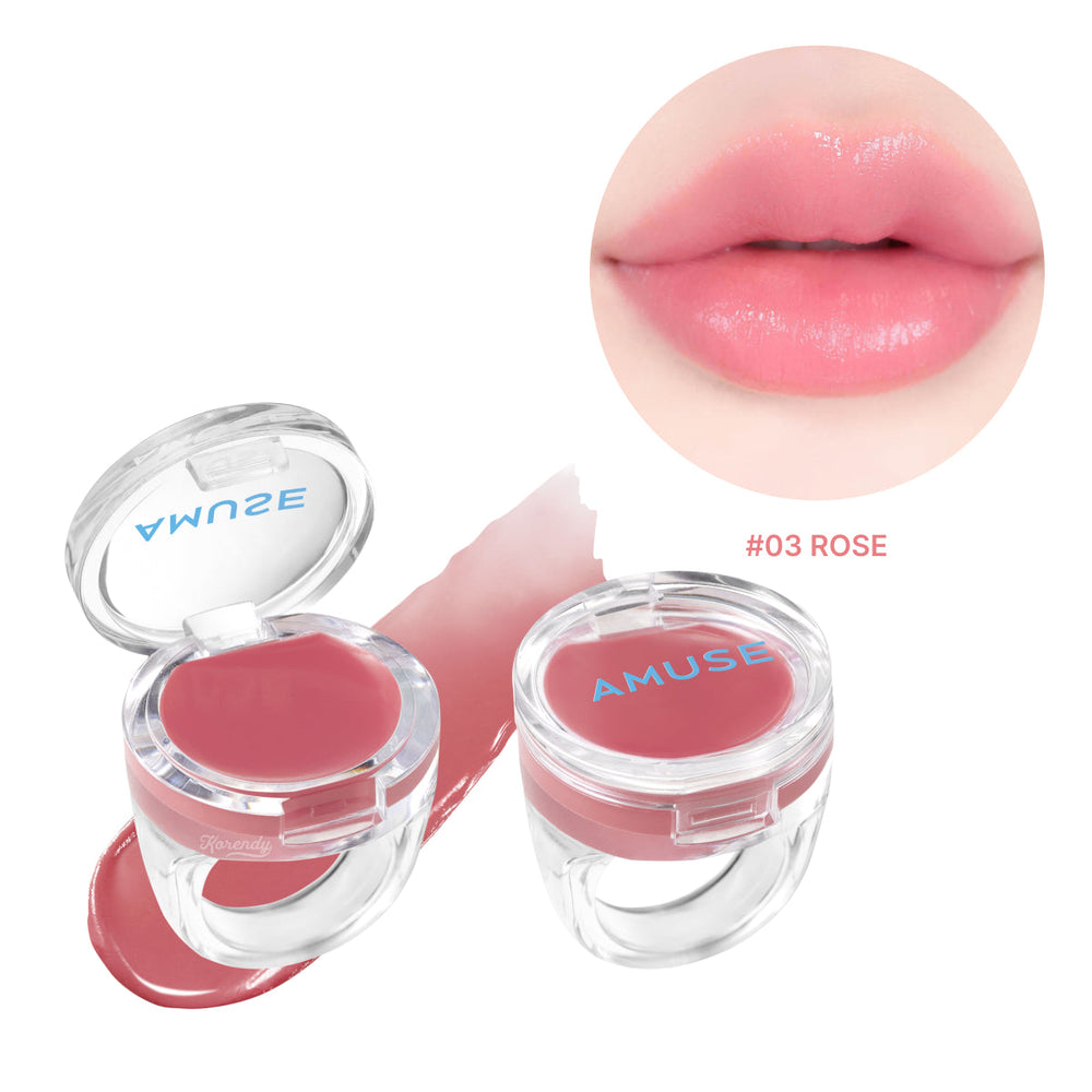 Amuse Ring Balm 03 Rose Hydrating Peptide Lip Balm