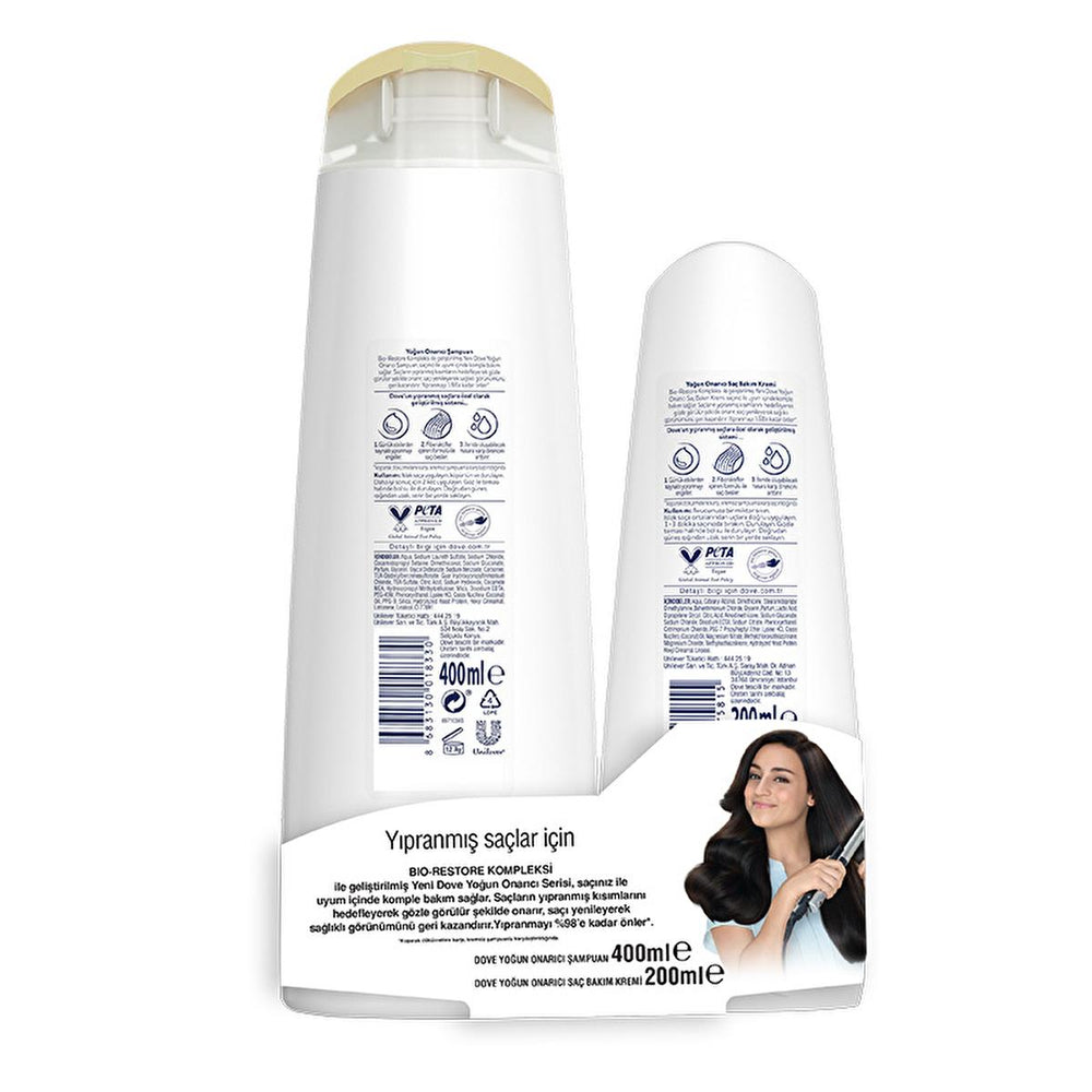 Dove Intensive Repair Hair Care Set - Nourishing Shampoo and Conditioner Duo for Damaged Hair - view 8