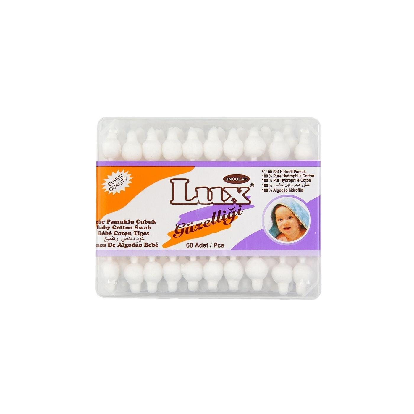 Lux Baby Cotton Buds with Safety Bulb Design 60 Count