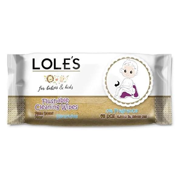 Lole's Flushable Baby Wipes - 48 Count, Natural, Gentle & Safe for Sensitive Skin Lole's Flushable Baby Wipes - Natural & Gentle for Sensitive Skin flushable baby wipes, natural baby wipes, sensitive skin baby wipes, plant-based baby wipes, bio-flush technology wipes, gentle baby wipes, eco-friendly baby wipes, baby care products, baby hygiene, natural parenting, eco-conscious parenting