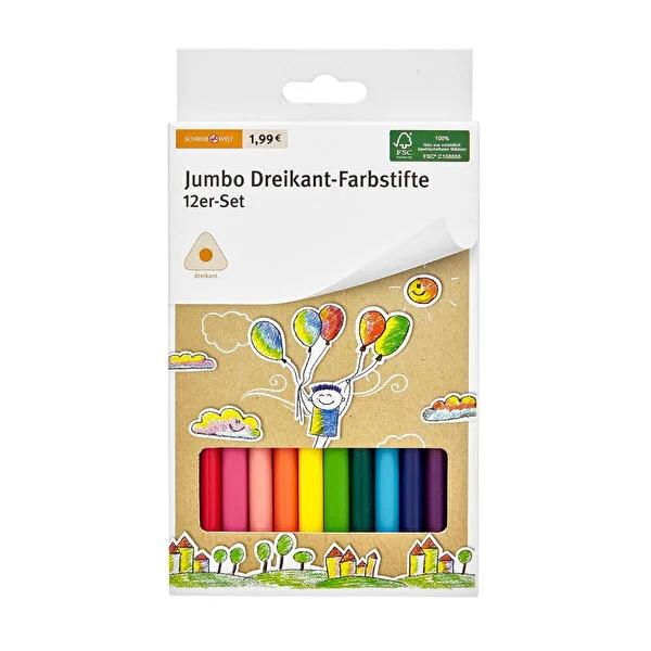 Schreibwelt Kuru: Jumbo Triangular Colored Pencil Set - 12 Vibrant Colors for Kids, Drawing, and Art Schreibwelt Kuru: Kids' Colored Pencils - 12 Vibrant Colors colored pencil set, drawing pencils, coloring pencils, jumbo colored pencils, triangular colored pencils, art supplies, kids coloring pencils, drawing set for kids, colored pencils, drawing set, kids art supplies, school supplies, coloring set, triangular pencils, jumbo pencils, vibrant colors, art set for children, student art supplies, hobbyist ar