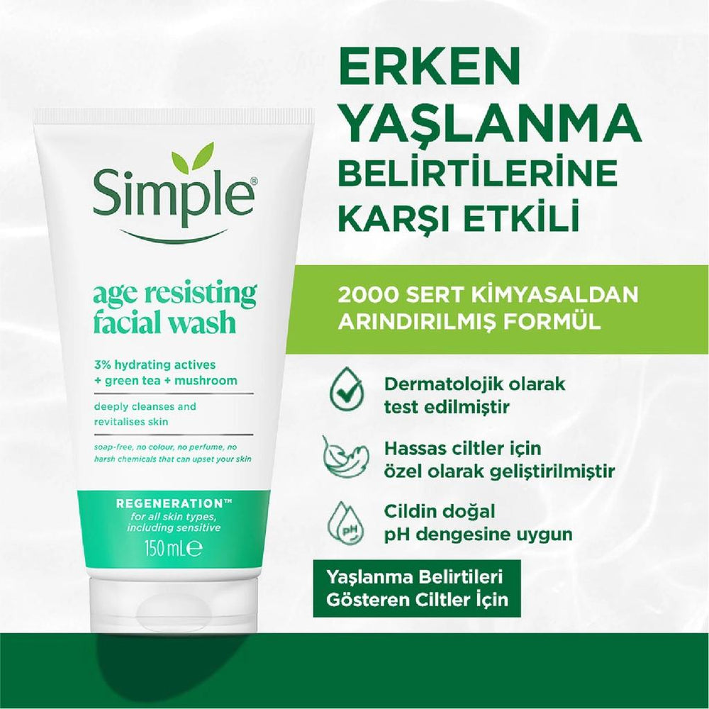 Simple Regeneration Age Resisting Facial Wash for Smooth Skin 150 ml