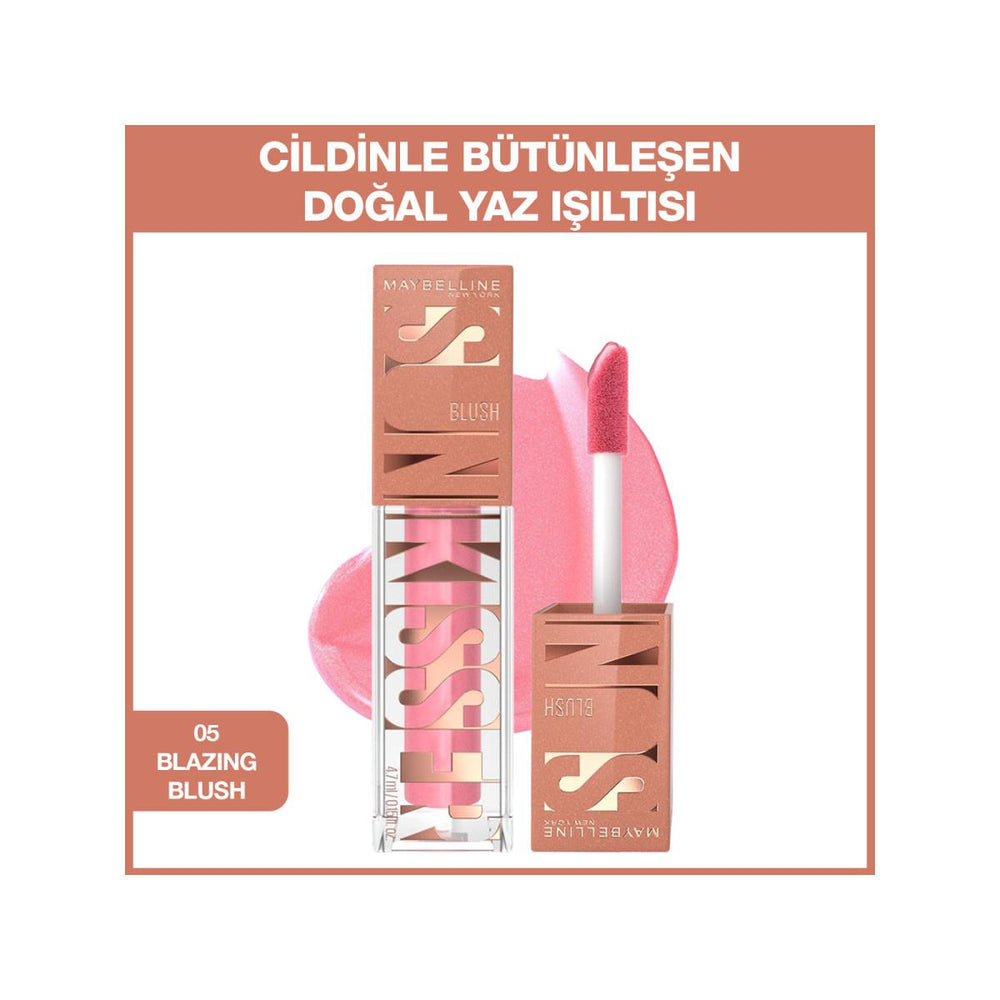 Maybelline New York Sunkisser Liquid Blush 05 Blazing - Long-Lasting Natural-Looking Flush for Cheeks - Blush