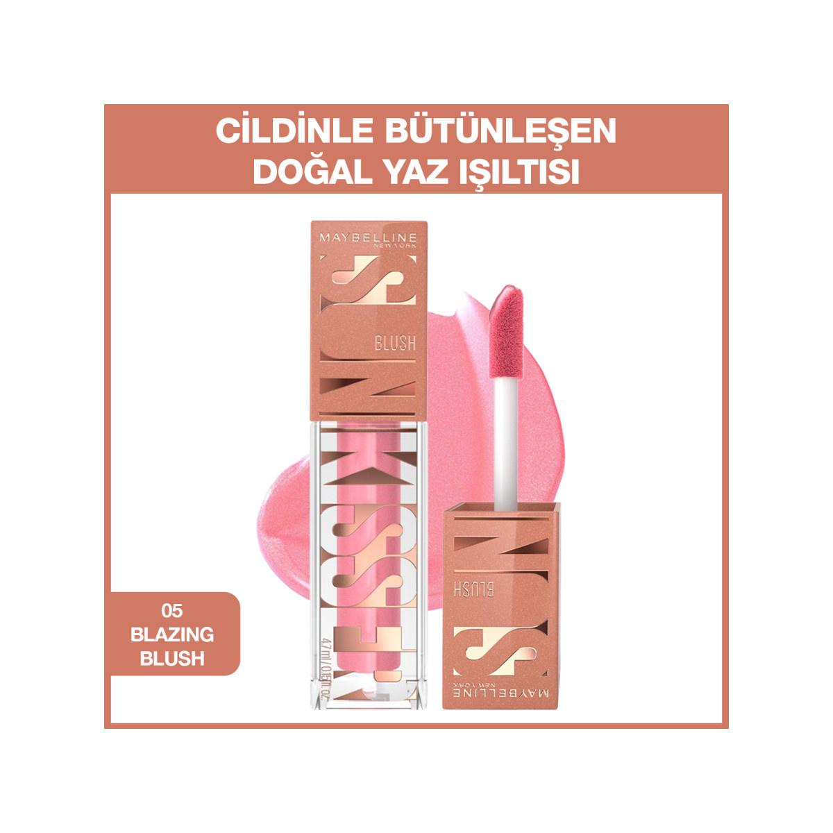 Maybelline New York Sunkisser Liquid Blush 05 Blazing - Long-Lasting Natural-Looking Flush for Cheeks Maybelline Sunkisser Liquid Blush - Long-Lasting Cheek Color Liquid Blush, Maybelline Sunkisser, Long-lasting Blush, Natural-looking Blush, Vitamin E Blush, Makeup for Cheeks, Healthy Glow, Sun-Kissed Cheeks, Easy Makeup, Long-Lasting Makeup, Cosmetics for Women, Everyday Makeup, Special Occasion Makeup, Makeup for Various Skin Types