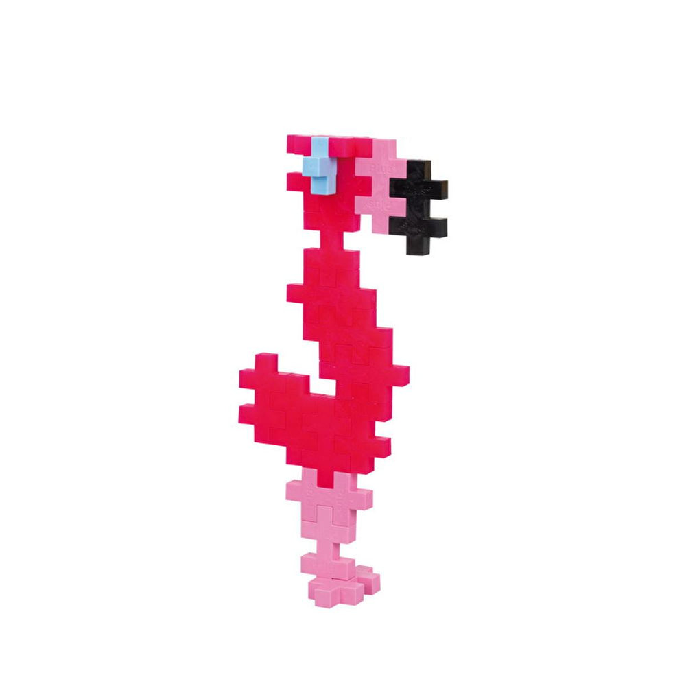 Plus Plus Big Flamingo Construction Toy - 15 Large Pieces, BPA-Free, Machine Washable for Kids Aged 1-6 - Toy