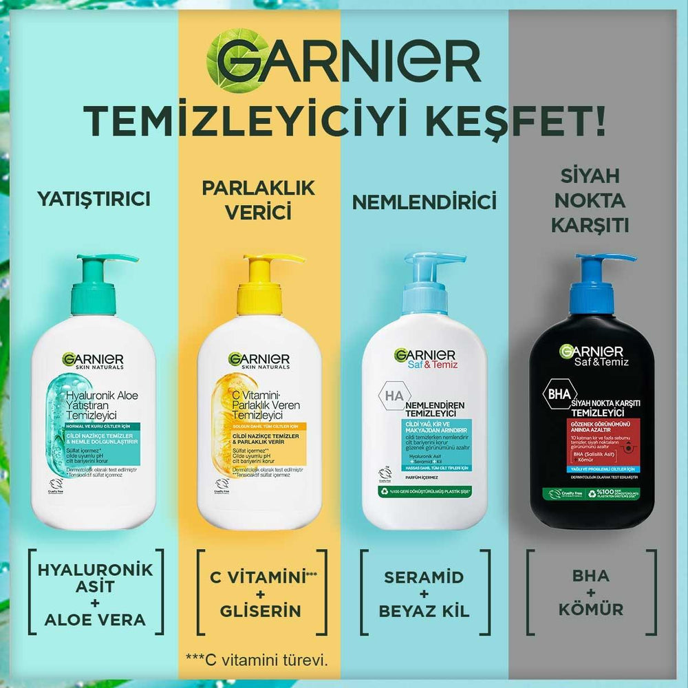 Garnier Hyaluronic Aloe Vera Facial Cleanser: Hydrating, Soothing Vegan Face Wash for Sensitive Skin - Sulfate-Free, 8.45 fl oz Garnier Hyaluronic Aloe Cleanser | Hydrating Vegan Face Wash hyaluronic acid cleanser, aloe vera facial cleanser, vegan face wash, sulfate-free cleanser, hydrating face wash, soothing facial cleanser, sensitive skin cleanser, Garnier cleanser, face wash, cleanser, facial cleanser, hyaluronic acid, aloe vera, glycerin, vegan, sulfate-free, hydrating, soothing, sensitive skin, skin c