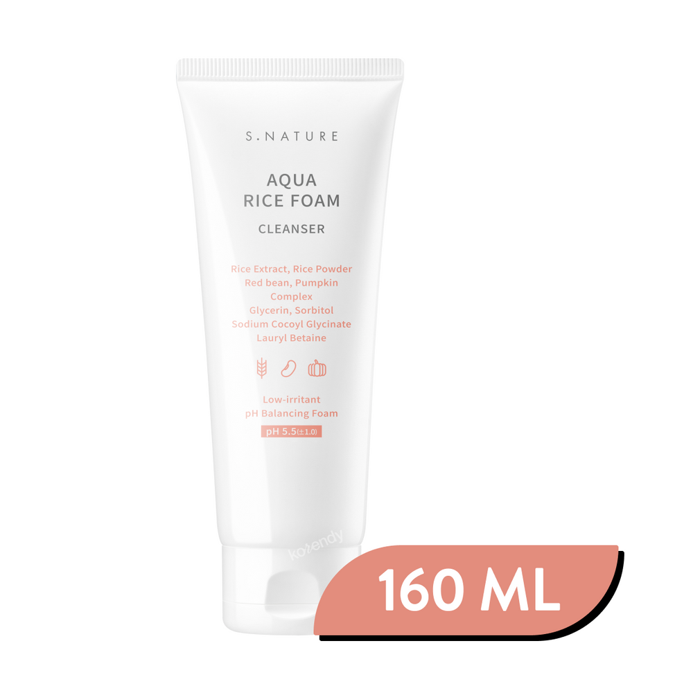 S.Nature Aqua Rice Foam Cleanser Brightening Face Wash 160ml