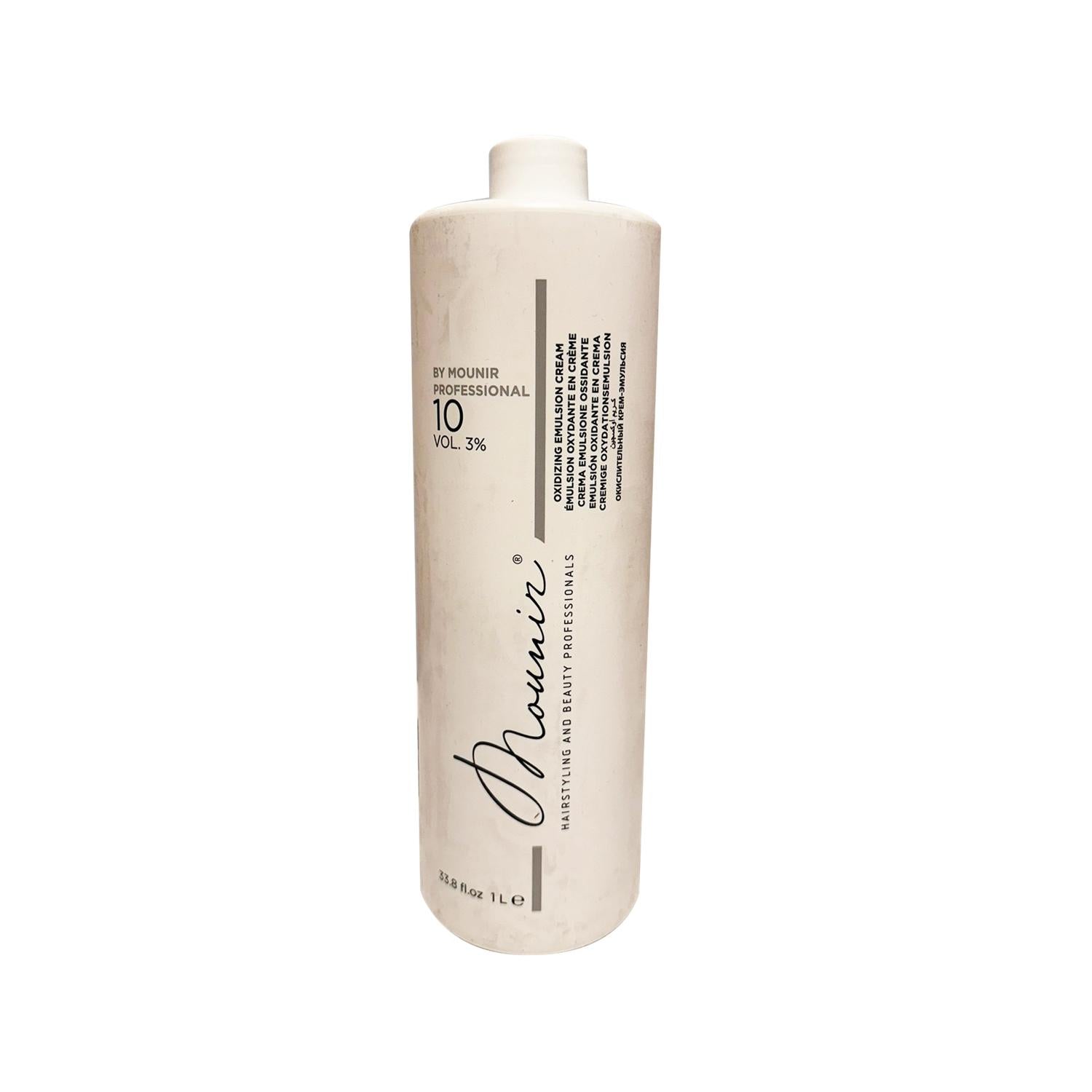 Mounir 10 Volume 3% Oxidizing Cream for Hair Coloring & Bleaching - 1000ml Professional Hair Developer Mounir 10 Vol 3% Oxidizing Cream - 1000ml Hair Developer Oxidizing cream, Hair developer, Mounir hair products, Hair coloring products, 10 Volume developer, Professional hair care, Hair bleaching products, 3% concentration, 1000ml, Large quantity, Hair care products, Professional hairstylist products, At-home hair coloring, Hair coloring solutions