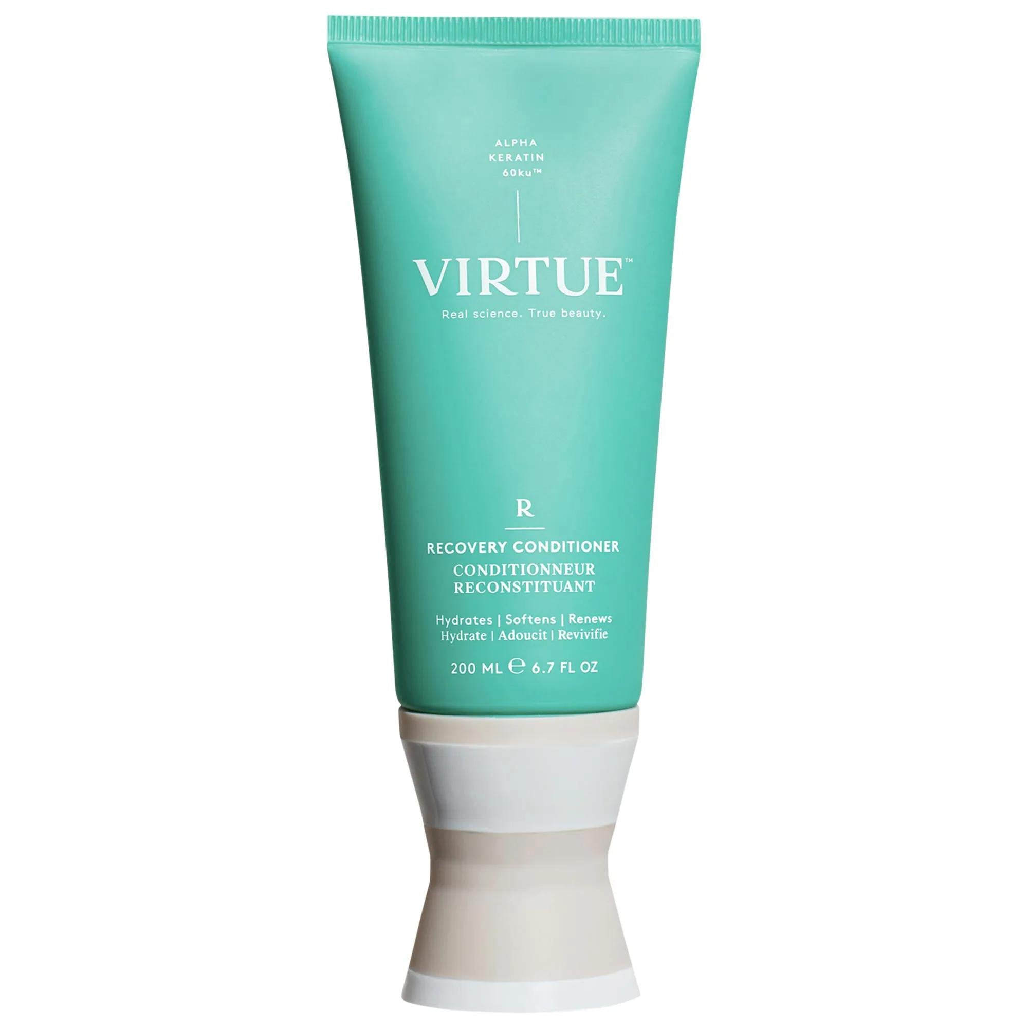 Virtue Hydrating Recovery Conditioner for Dry, Damaged & Colored Hair - Sulfate-Free, Vegan & Cruelty-Free Virtue Hydrating Recovery Conditioner - Sulfate-Free & Vegan Hydrating Hair Conditioner, Repair Dry Damaged Hair, Vegan Hair Care, Sulfate-Free Conditioner, Cruelty-Free Hair Products, Gluten-Free Hair Care, Hair Repair, Moisturizing Conditioner, Color Protection, Natural Hair Care, Clean Beauty, Hair Nourishment, Virtue Hair Products