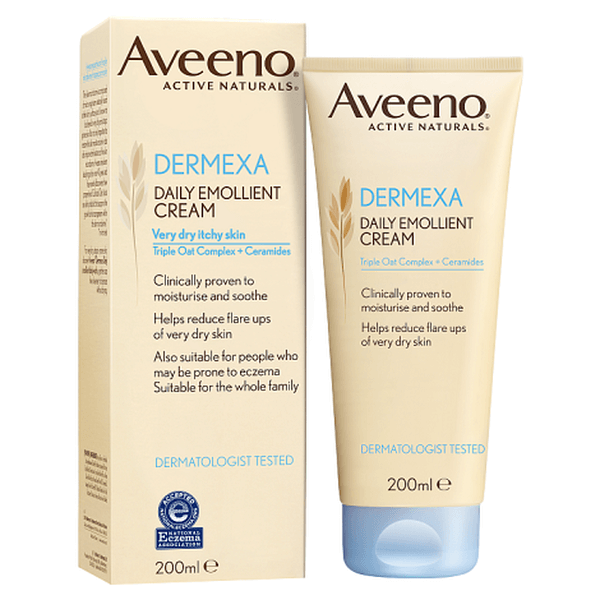 Aveeno Dermexa Daily Emollient Cream 200ml packaging