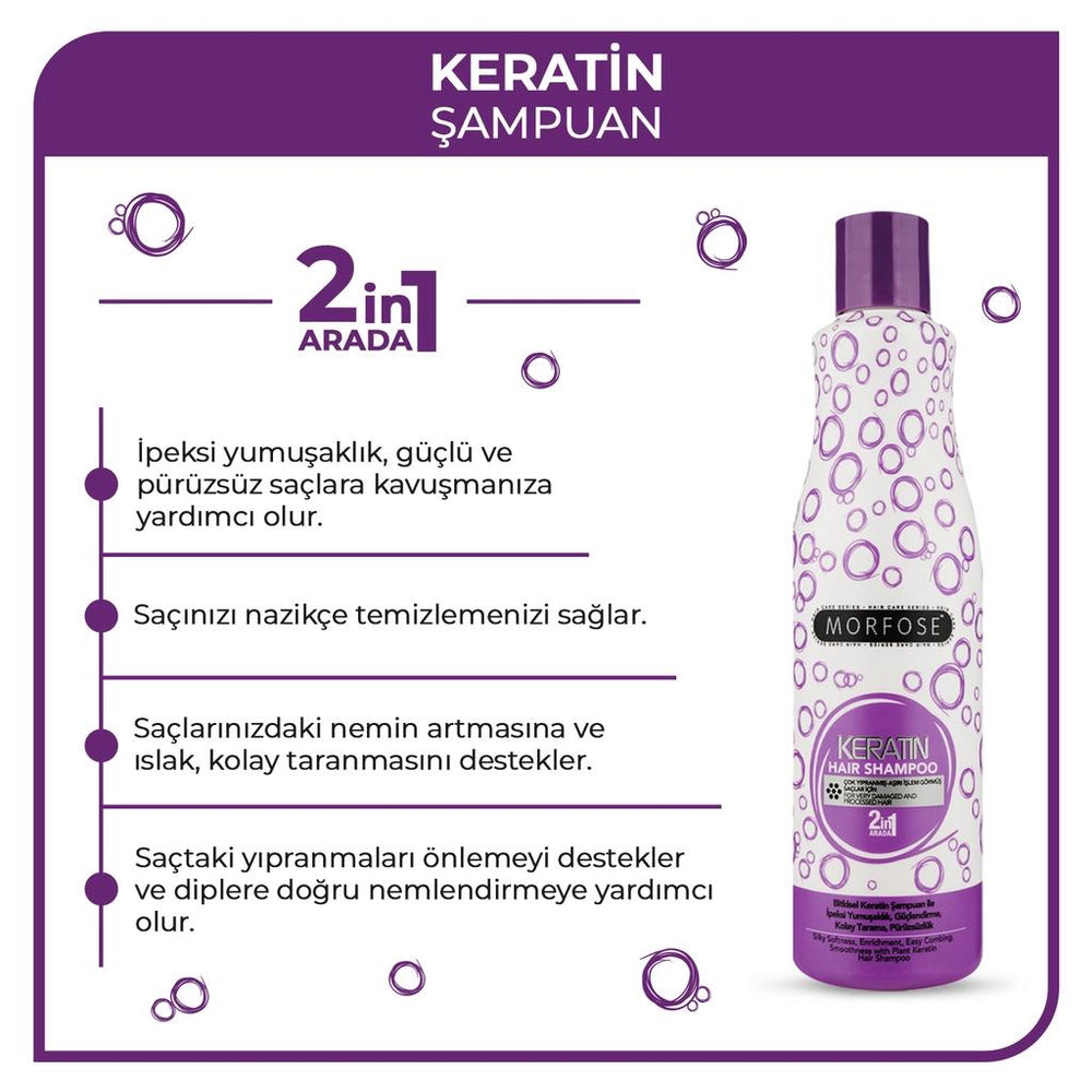Morfose Keratin Hair Shampoo for Damaged Hair 500 ml