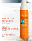 Avene Children's Sunscreen Spray SPF50+ - Water-Resistant, Hypoallergenic Sun Protection for Kids - image 8