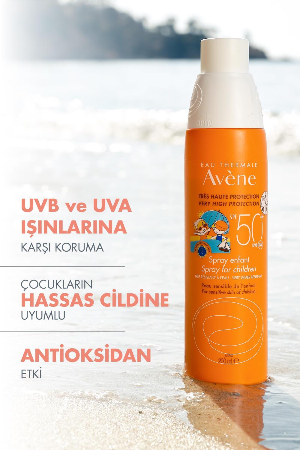 Avene Children's Sunscreen Spray SPF50+ - Water-Resistant, Hypoallergenic Sun Protection for Kids - image 8