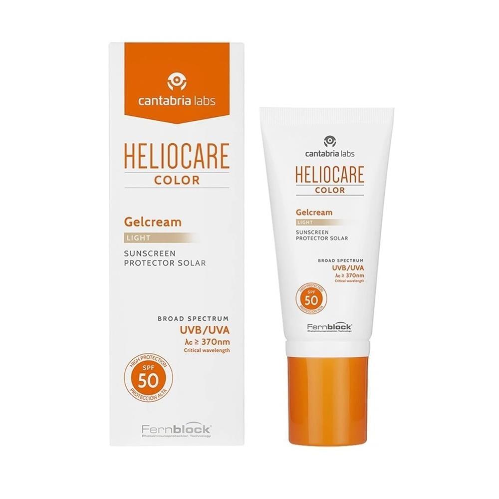 heliocare color gel cream light spf 50 front view, heliocare color gel cream light spf 50 texture, heliocare color gel cream light spf 50 packaging Heliocare Color Gel Cream Light SPF 50 - High Protection | 50 ml Heliocare Color Gel Cream Light SPF 50 - High Protection heliocare, color-gel-cream, spf-50, sun-protection, skin-care, anti-aging, oil-free, immunoprotection, bronzed-look, ai-generated