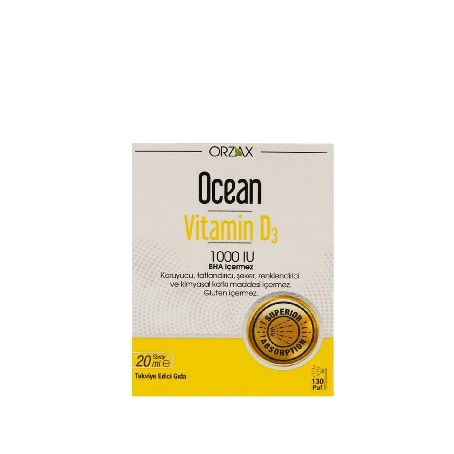 Ocean Vitamin D3 1000IU Spray 20ml - Supports Bone Health & Easy-to-Use Dietary Supplement for Adults - image 4