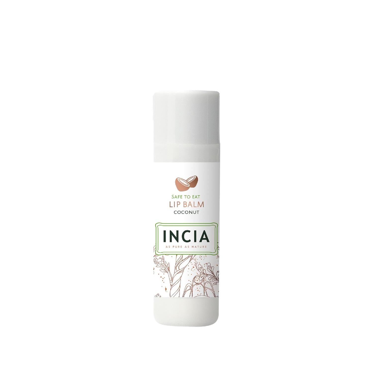INCIA Natural Coconut Lip Balm - Moisturizing & Nourishing for Dry Lips, 6g INCIA Natural Coconut Lip Balm for Dry Lips Natural Lip Balm, Coconut Lip Balm, Moisturizing Lip Care, INCIA Lip Balm, Healthy Lip Products, Lip Nourishment, Natural Ingredients, Coconut-Based, Dry Lip Repair, Sensitive Lip Care, Lip Health, Organic Lip Products, Chemical-Free Lip Care