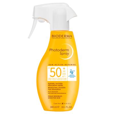 Bioderma Photoderm SPF50+ Sunscreen Spray 300ml - Water Resistant, Non-Greasy, Fragrance-Free Bioderma SPF50+ Sunscreen Spray - Water Resistant & Non-Greasy SPF50+ Sunscreen Spray, Family Sunscreen, Water Resistant Sunscreen, Non-Greasy Sunscreen, Fragrance-Free Sunscreen, Sunscreen for Sensitive Skin, Sunscreen for Children, Outdoor Sunscreen, Sports Sunscreen, Bioderma Photoderm