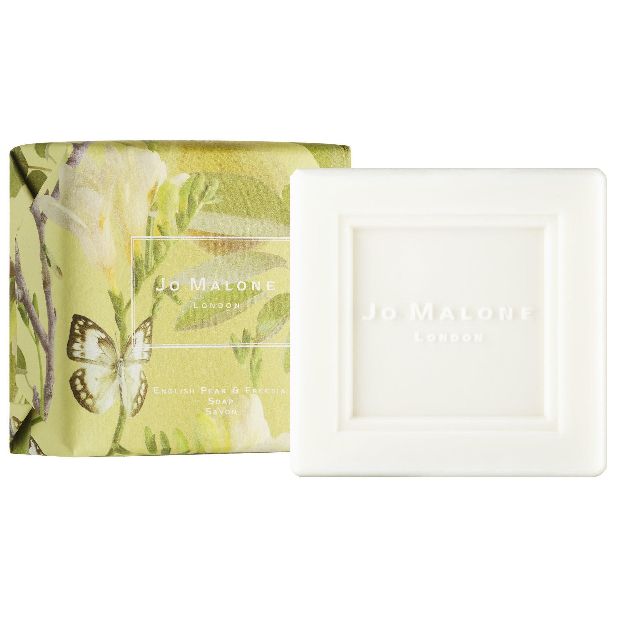 Jo Malone London English Pear & Freesia Soap - Luxurious Fragranced Soap with Shea Butter for Soft Skin English Pear & Freesia Soap - Luxurious Fragranced Soap fragranced soap, English pear soap, freesia scented soap, shea butter soap, floral fragrance soap, fruity florals soap, luxurious soap, moisturizing soap, bath & body, personal care, luxury gifts, autumn scents, floral scents, nourishing soap