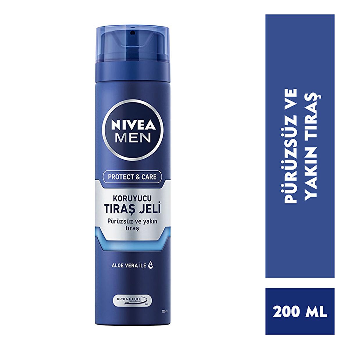 Nivea Men Protect & Care Shaving Gel for Dry Skin - 6.76 fl oz, Dermatologically Tested Nivea Men Protect & Care Shaving Gel - 6.76 fl oz Nivea Men Shaving Gel, Protect & Care Shaving Gel, Shaving Gel for Men, Dermatologically Tested Shaving Products, Shaving Gel for Dry Skin, Men's Grooming, Skin Care, Shaving Essentials, Aloe Vera, Provitamin B5, Sensitive Skin, Dry Skin Care