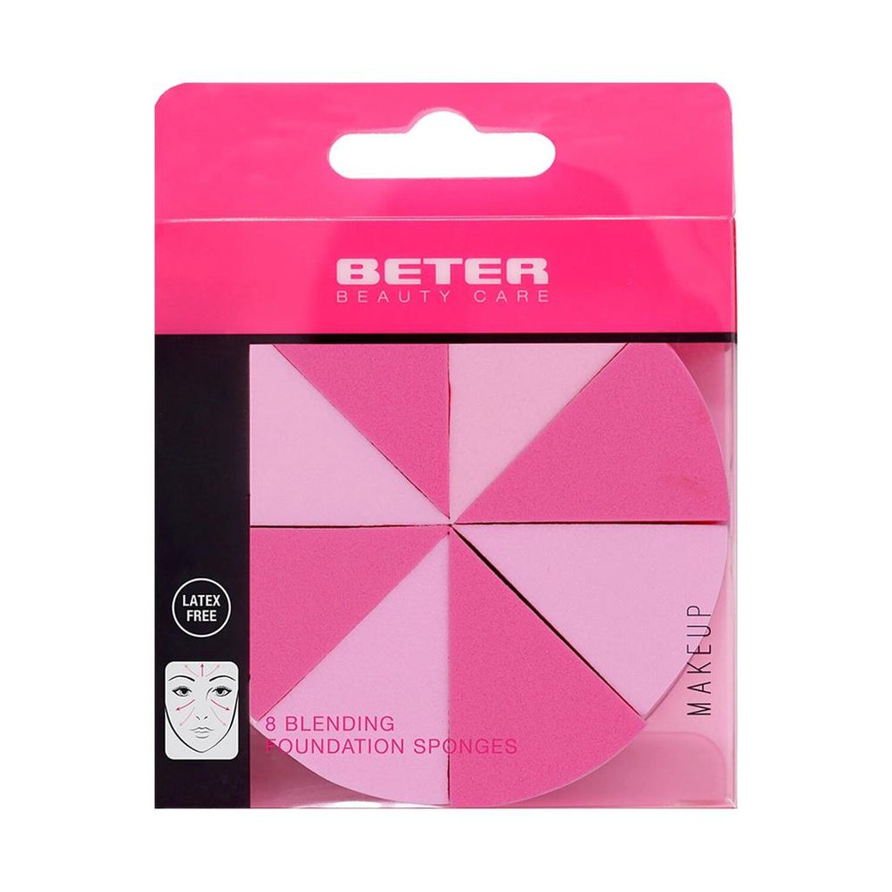 Beter Triangle Makeup Sponge Set for Flawless Blending 8-Pack