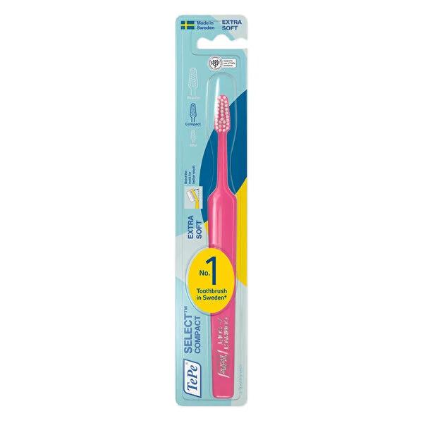 TePe Select Compact Manual Toothbrush for Children and Adults with Gag Reflex - Angled Brush Head for Effective Oral Hygiene - image 2
