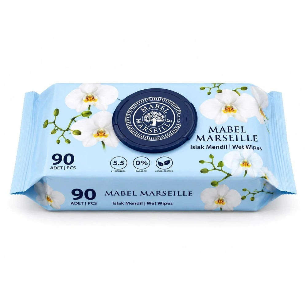 Mabel Marseille Orchid Scented Wet Wipes 90 Count