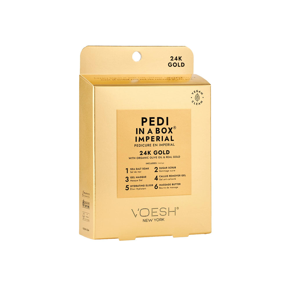 Voesh New York Pedi In A Box 6-Step 24K Gold Pedicure Set